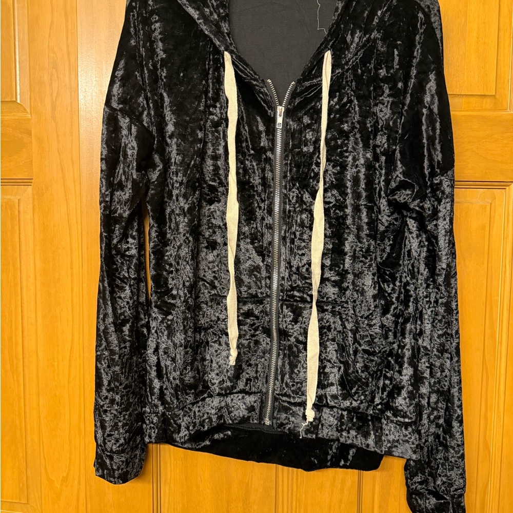 POL Black Velvet Teddy Jacket